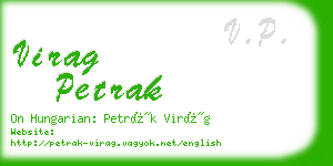 virag petrak business card